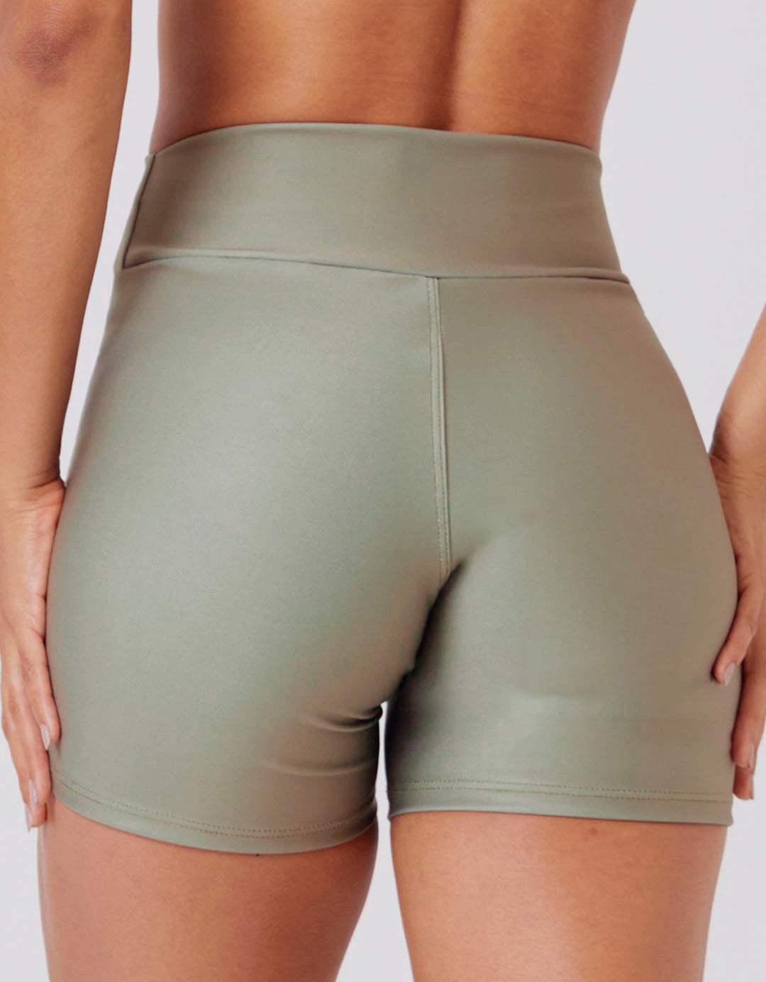 Short Fitness Cintura Alta Olive