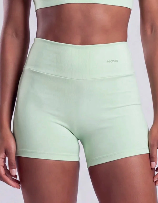 Short Fitness Cintura Alta Verde Chá