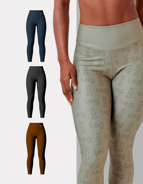 Kit 3 Leggings Cintura Alta