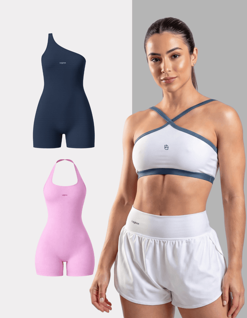 Kit Macaquinho UP + Macaquinho ONE + Top Twist + Short Corrida Duplo
