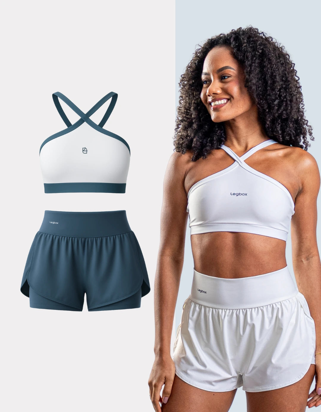 Kit Short Corrida Duplo + Top Twist