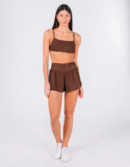 Short Fitness Feminino Ânima Marrom - Legbox