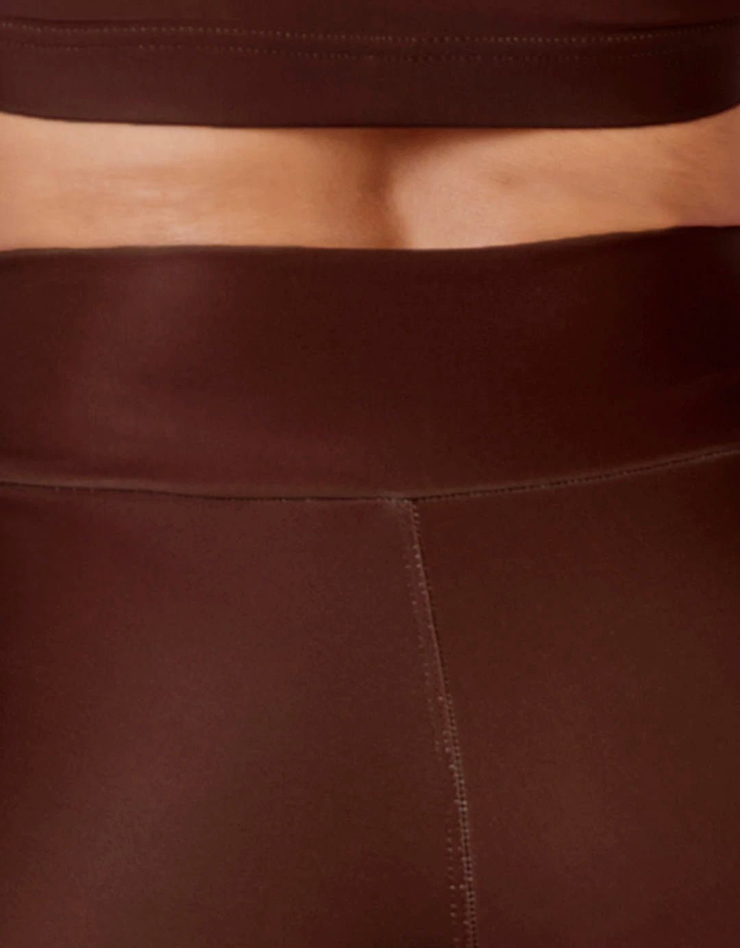 Short Fitness Cintura Alta Café
