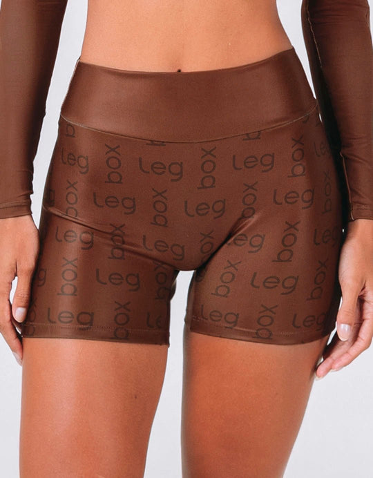 Short Fitness Feminino Glow Marrom - Legbox