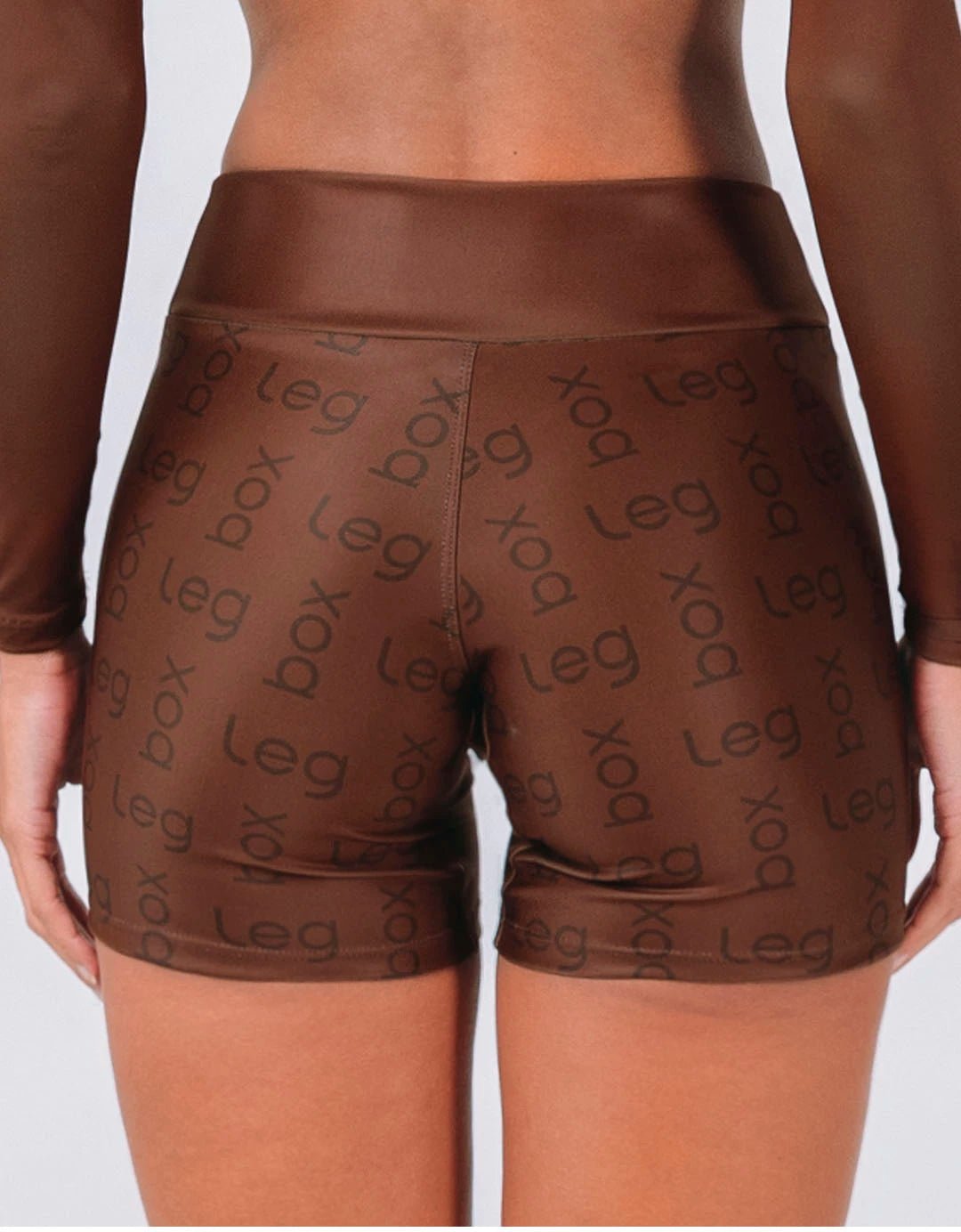 Short Fitness Feminino Glow Marrom