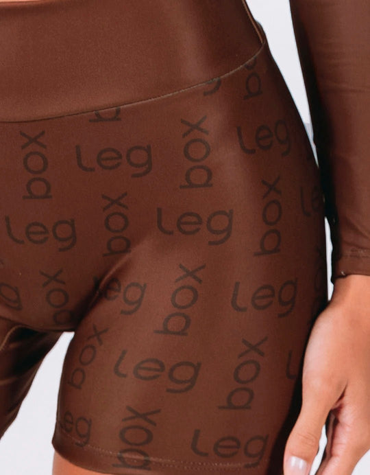 Short Fitness Feminino Glow Marrom - Legbox