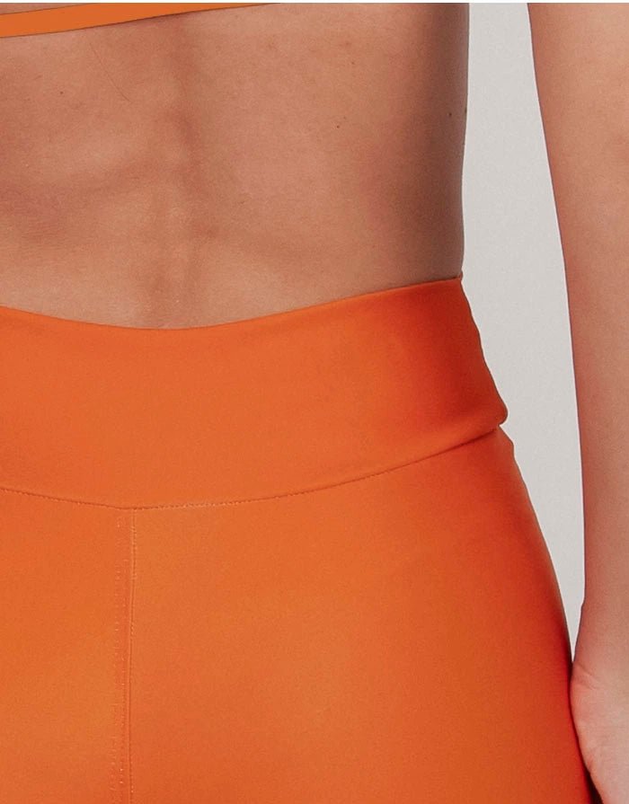 Short Fitness Cintura Alta Laranja