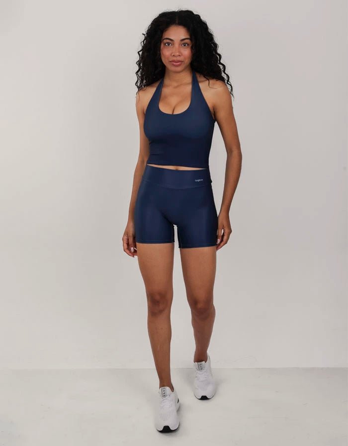Short Fitness Cintura Alta Marinho
