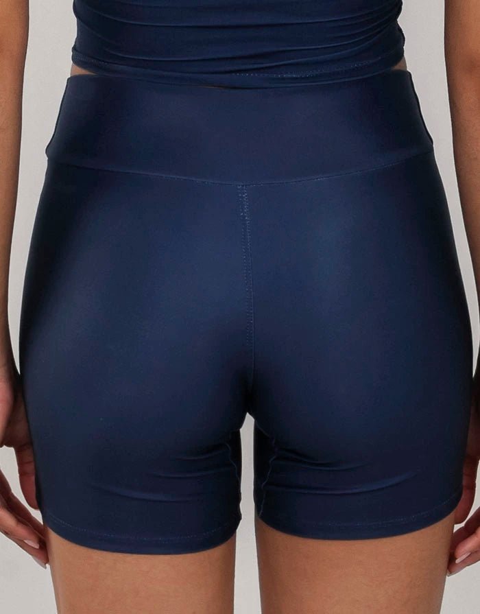 Short Fitness Cintura Alta Marinho