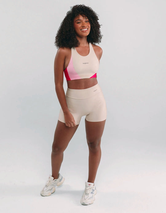 Short Fitness Feminino Off White - Legbox