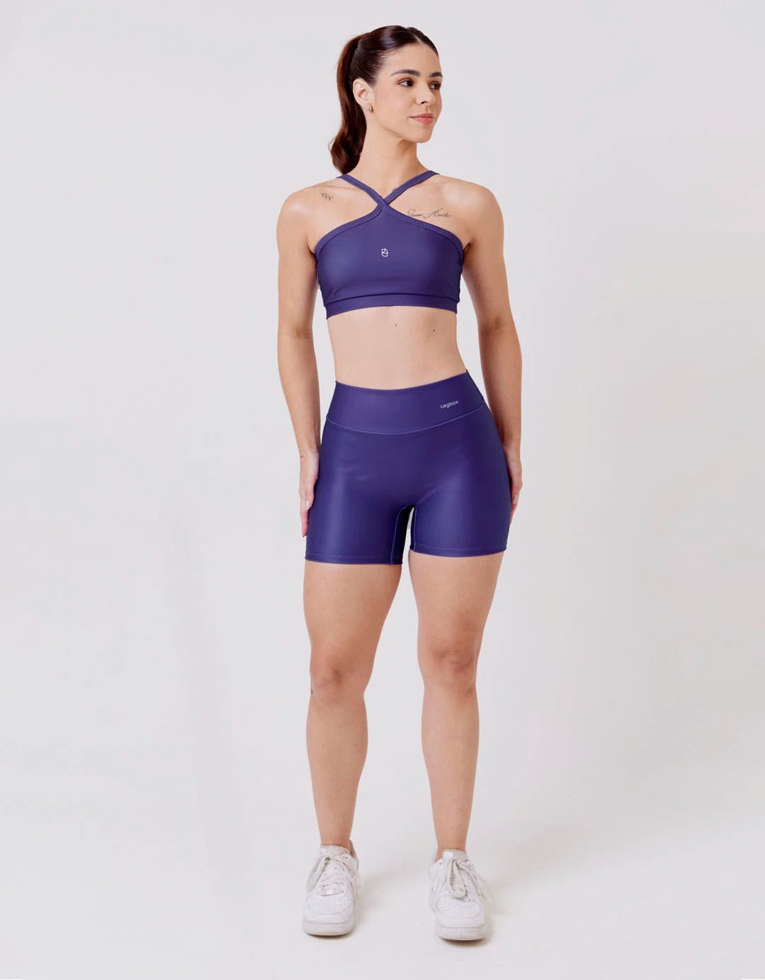 Short Fitness Cintura Alta Roxo