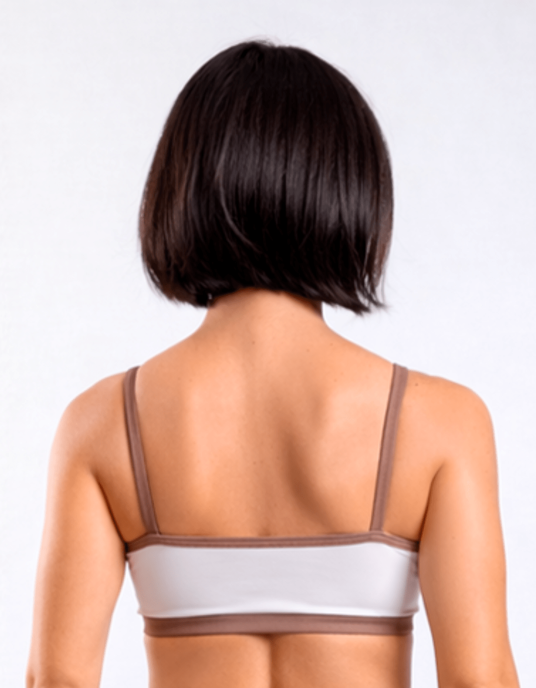 Top Fitness Twist Branco e Avelã