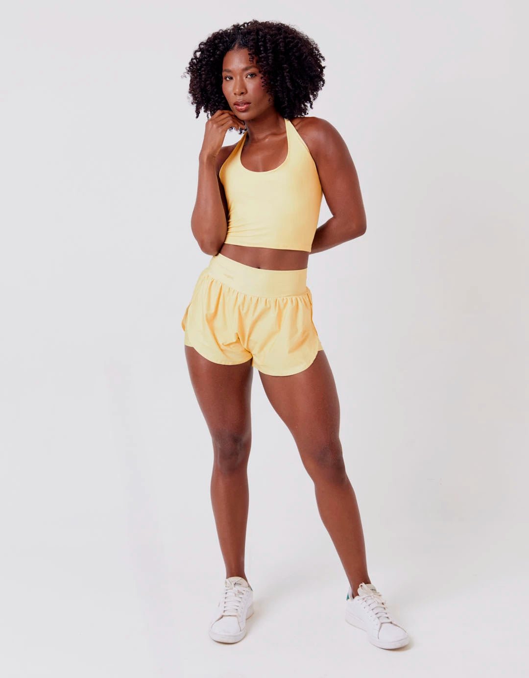 Top Fitness UP Longo Amarelo Claro