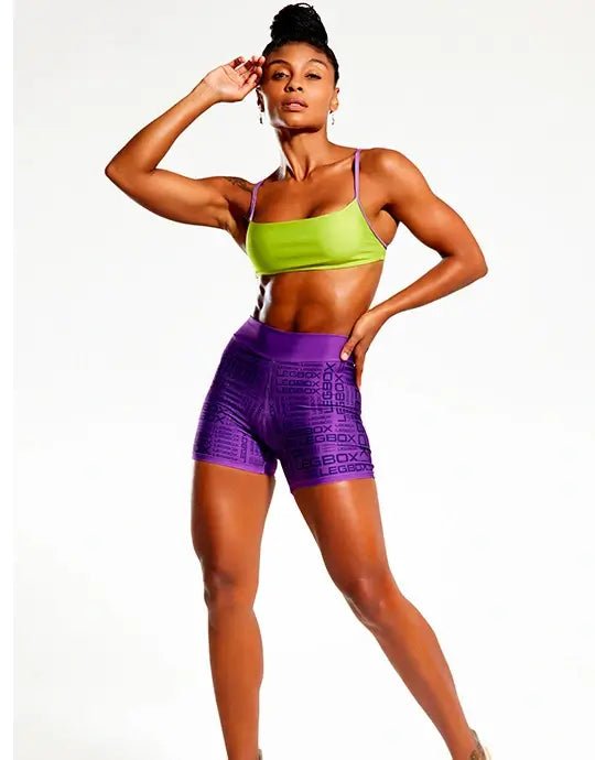 Short Fitness Cintura Alta Glow Roxo