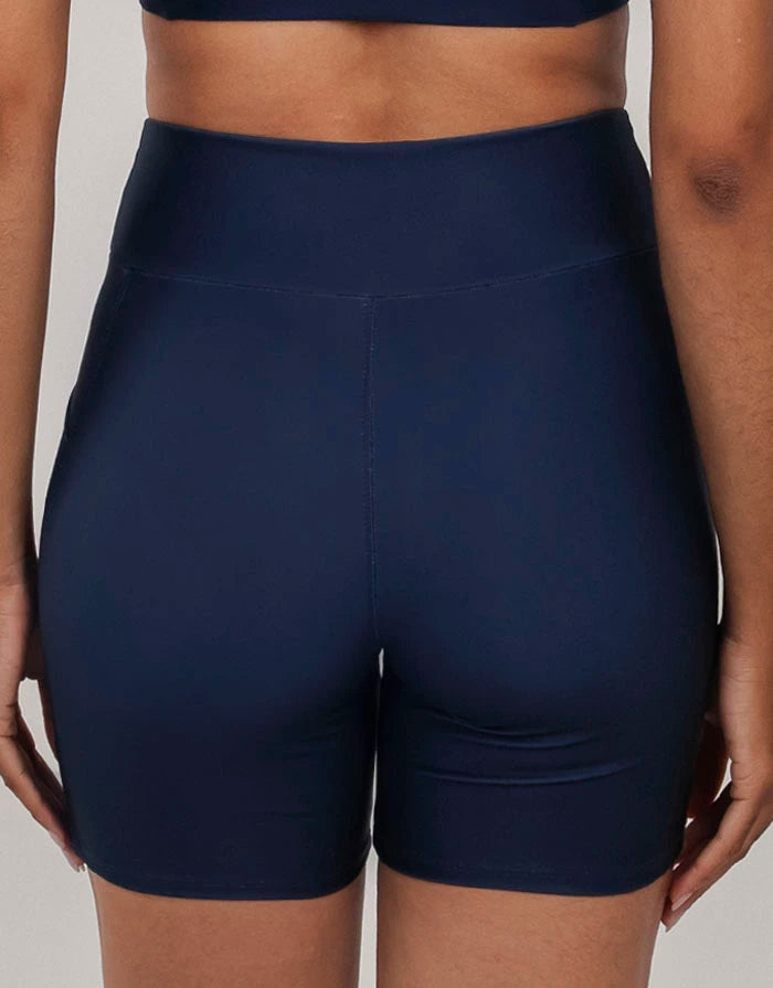 Bermuda Fitness Feminina Marinho com bolso