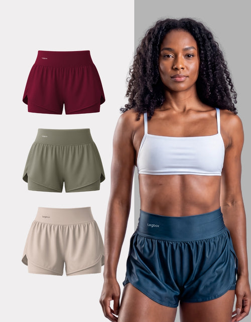 Kit 3 Shorts de Corrrida Duplo
