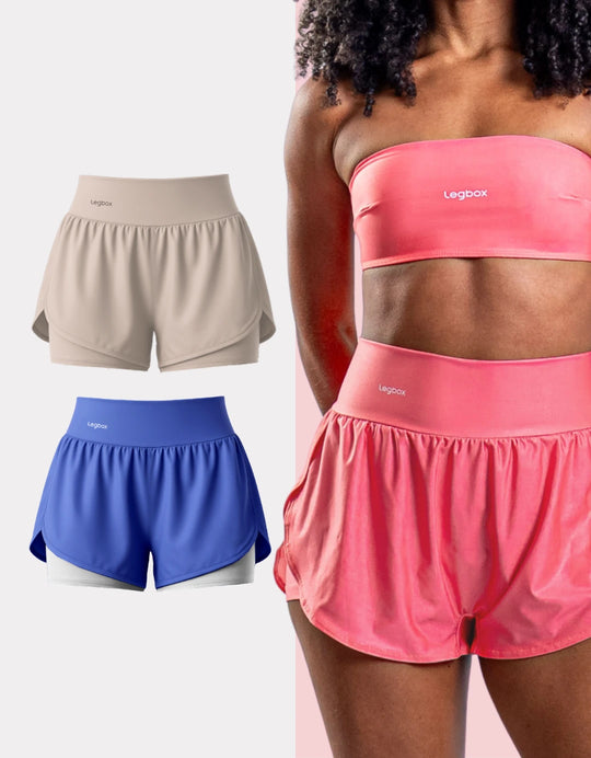 Kit 2 Shorts Corrida Duplo
