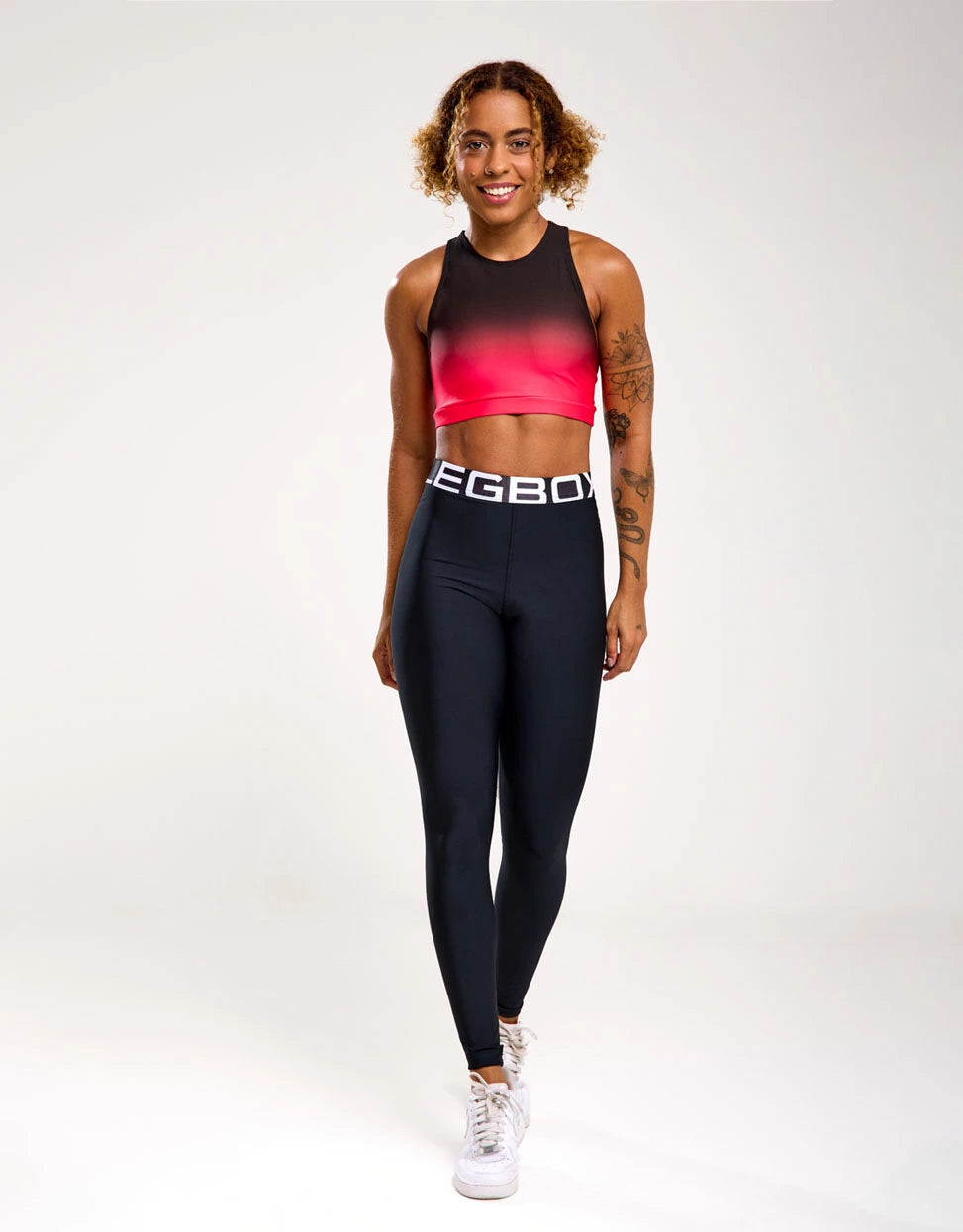 Top Fitness Alta Sustentação Pink Black