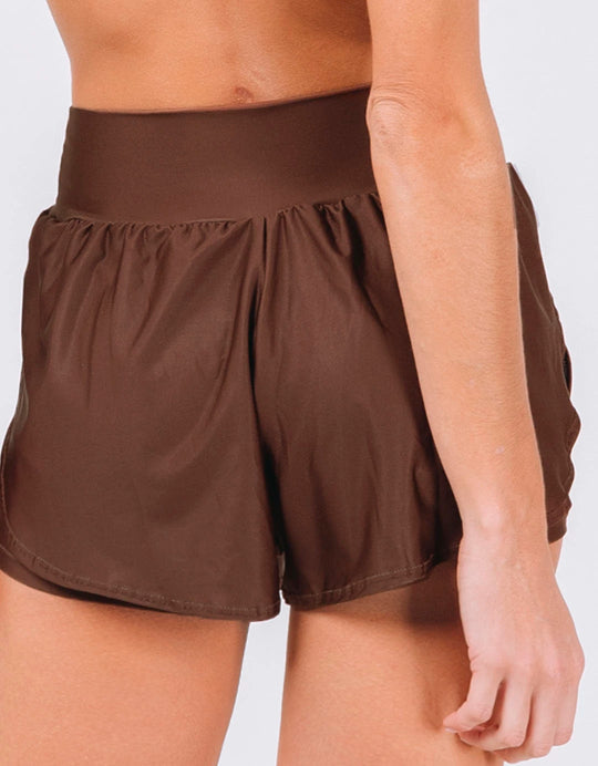Short Fitness Feminino Ânima Marrom