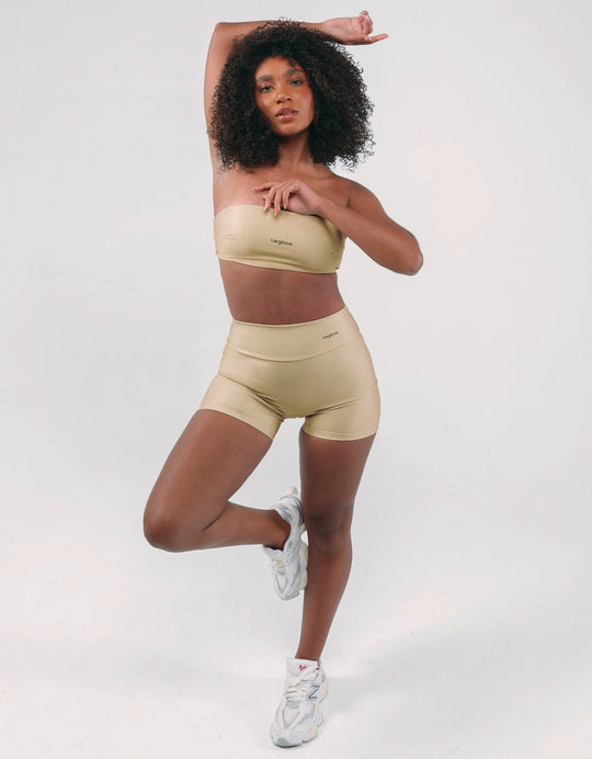 Short Fitness Feminino Camel