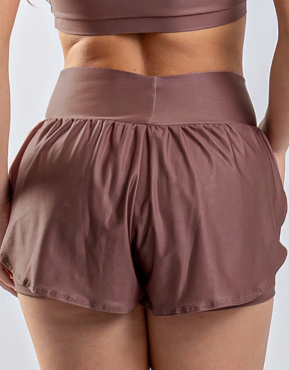 Short Corrida Feminino Duplo Avelã