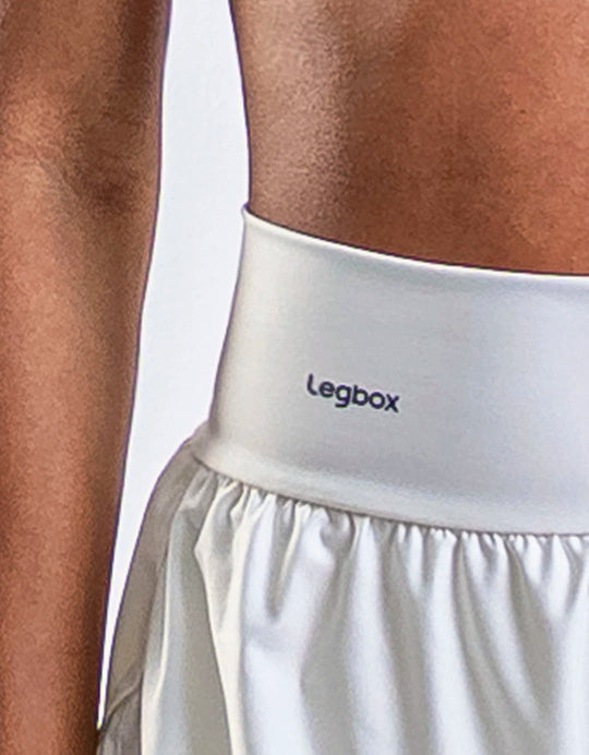 Short Corrida Feminino Duplo Branco