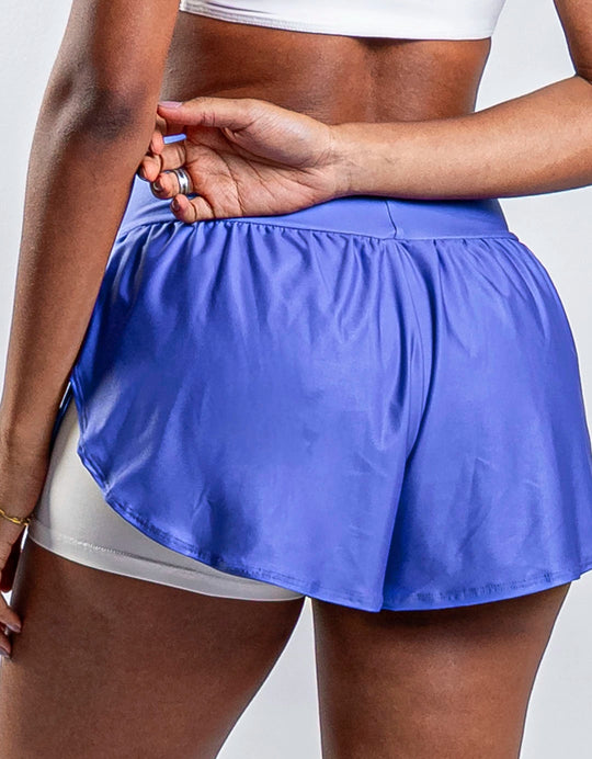 Short Corrida Feminino Duplo Neo Azul