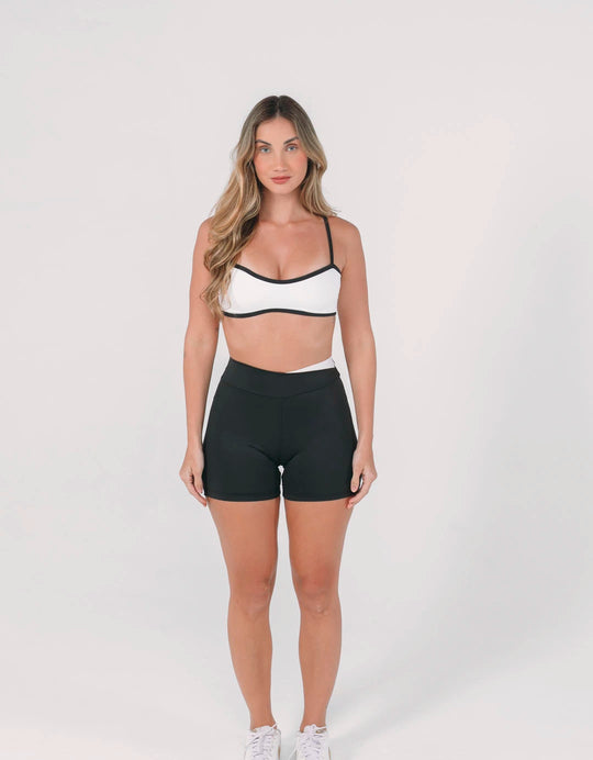 Short Fitness Feminino Crossover Branco