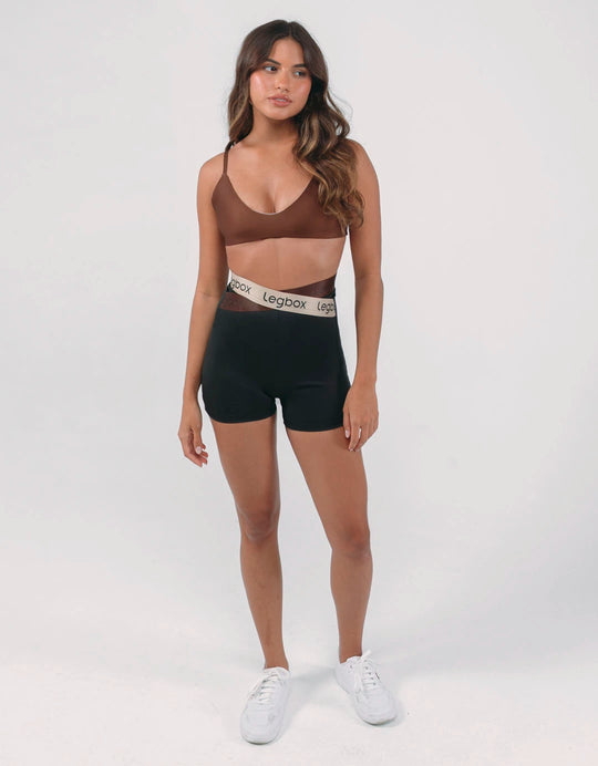 Short Fitness Feminino Crossover Nude