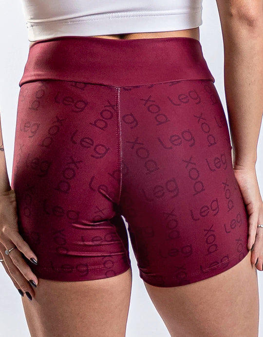 Short Fitness Feminino Glow Vinho
