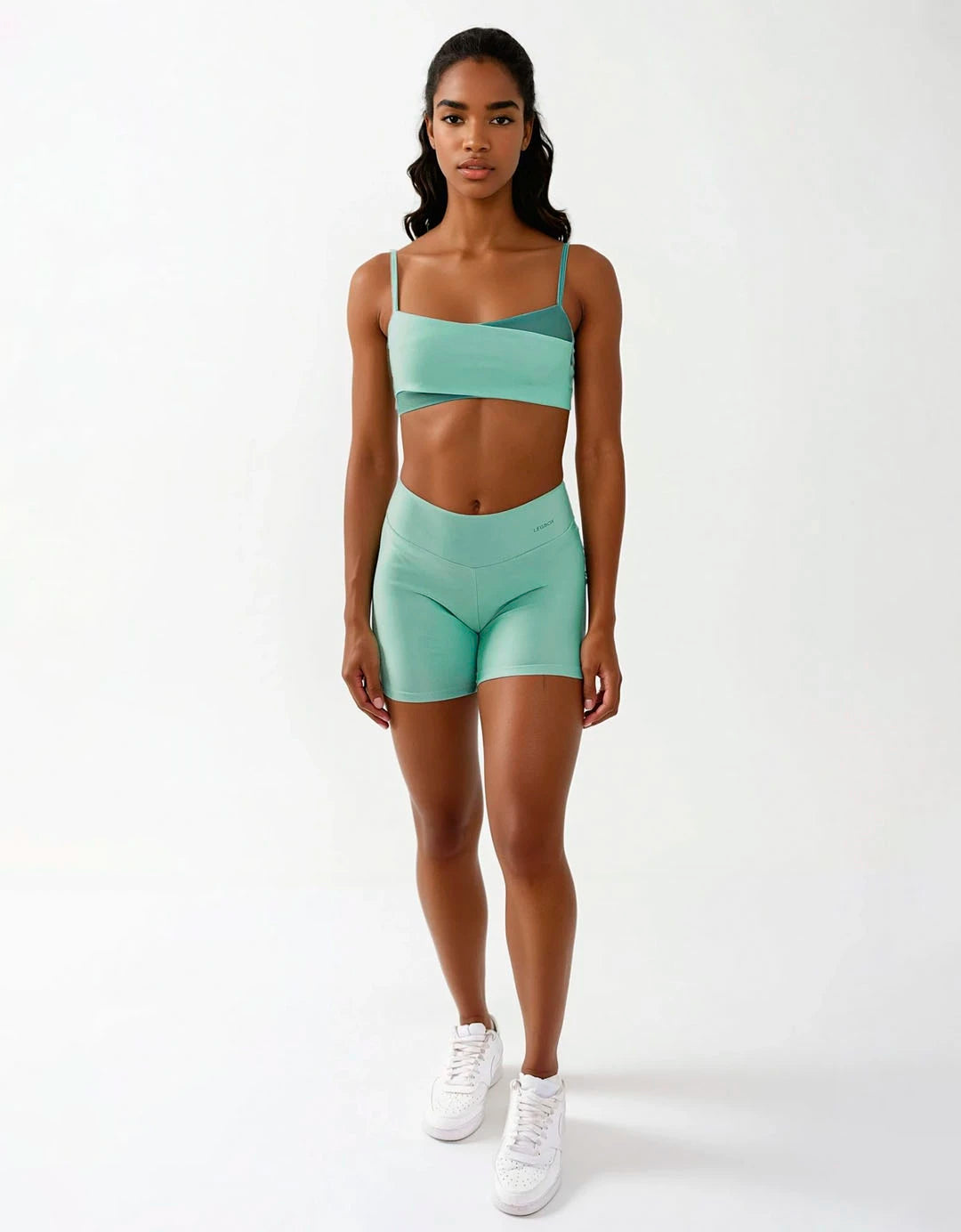 Short Fitness Cintura Alta Mint