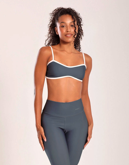 Top Fitness Concha Cinza