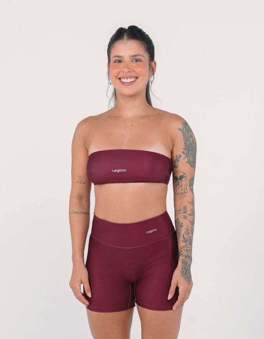 Top Fitness Faixa Vinho