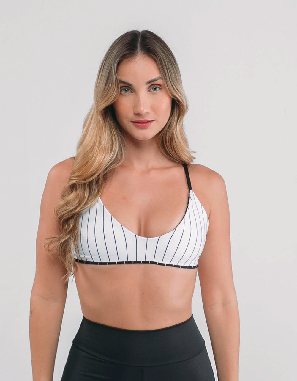 Top Fitness Reversível Ânima Listrado