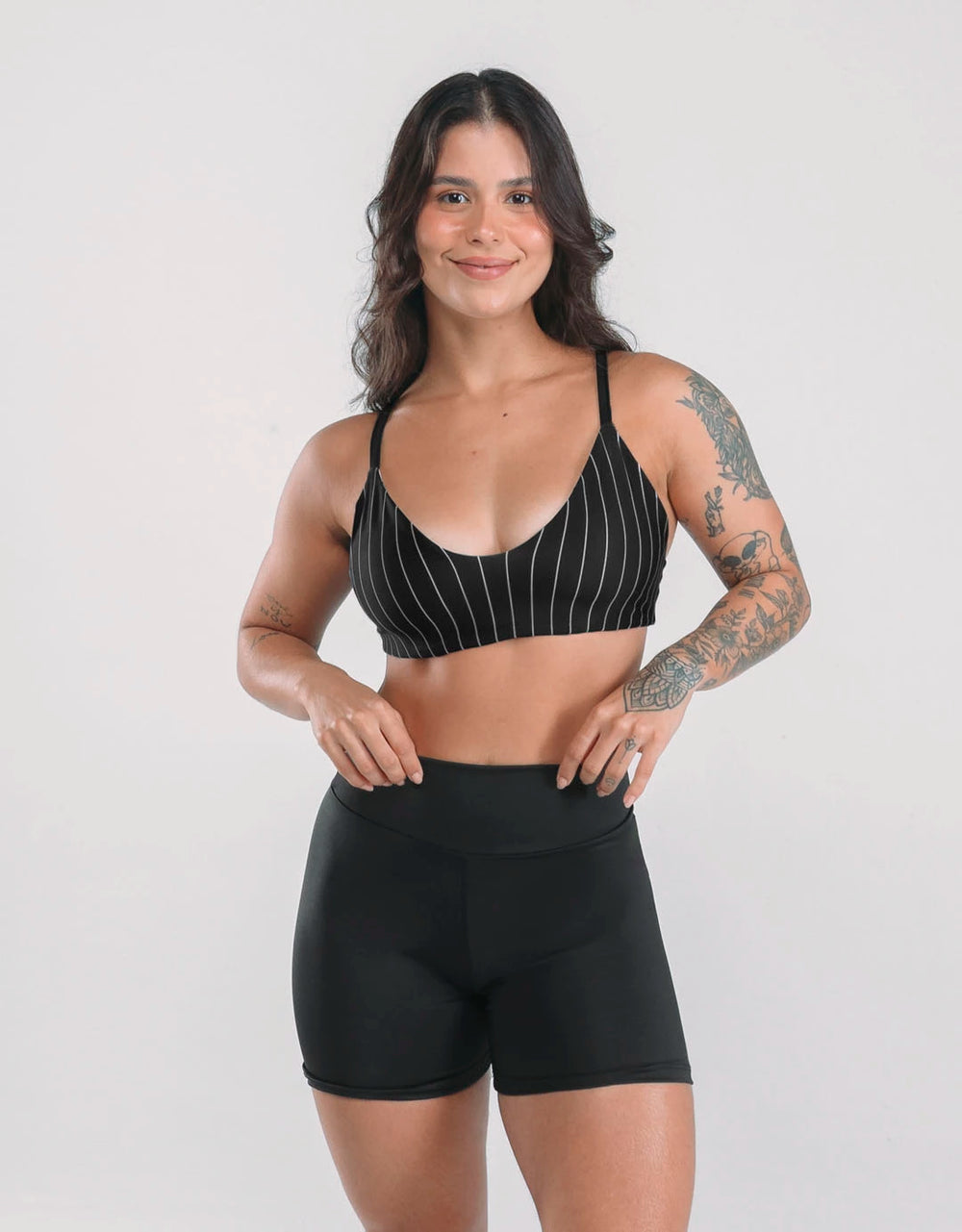 Top Fitness Reversível Ânima Listrado