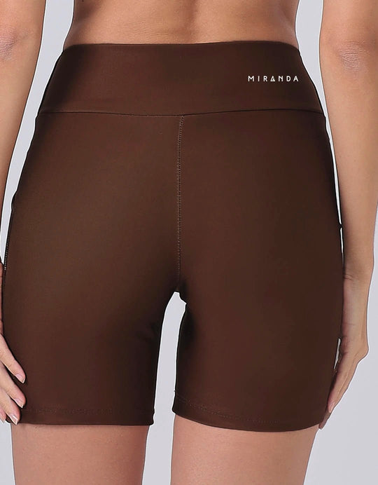 Bermuda Fitness Feminina Café com Bolso - Legbox