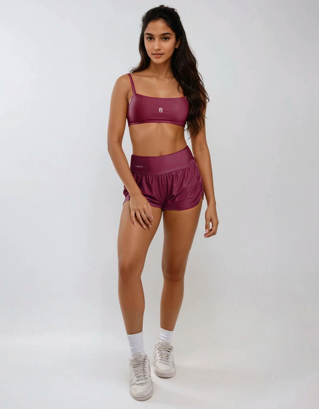 Short Corrida Feminino Básico Vinho