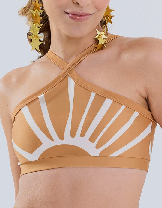 Kit Dourado Top + Short e Ganhe Bandana - Legbox