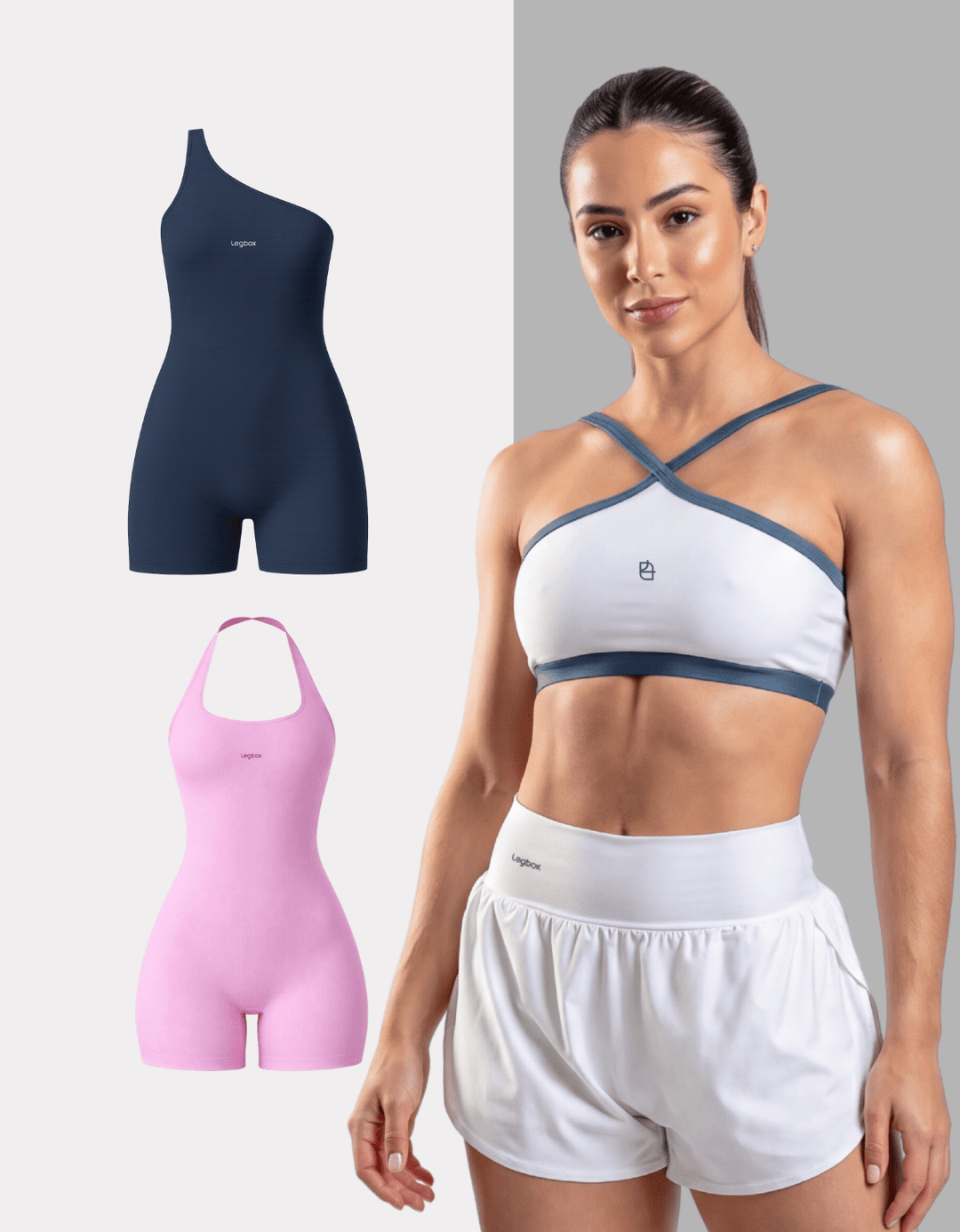 Kit Macaquinho UP + Macaquinho ONE + Top Twist + Short Corrida Duplo - Legbox