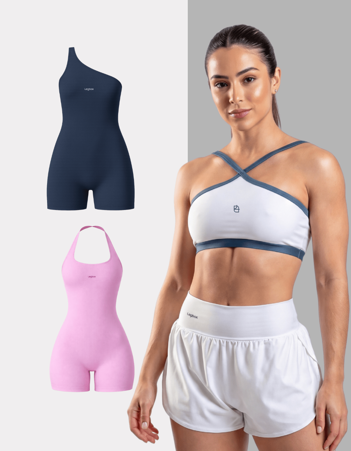 Kit Macaquinho UP + Macaquinho ONE + Top Twist + Short Corrida Duplo