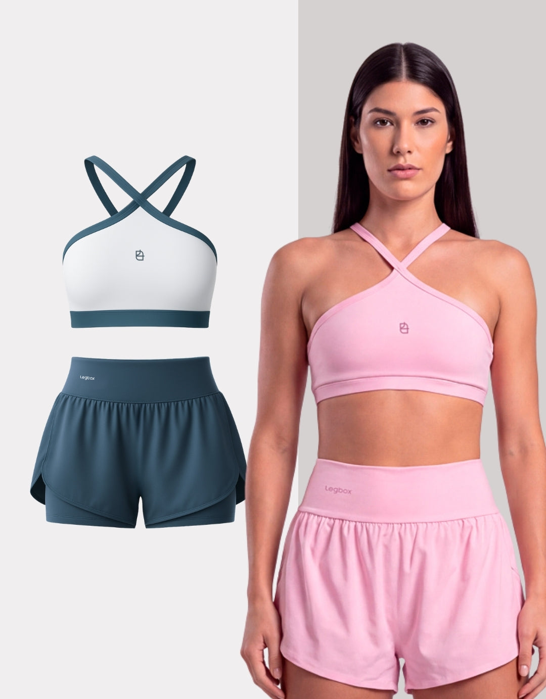Kit Short Corrida Duplo + Top Twist