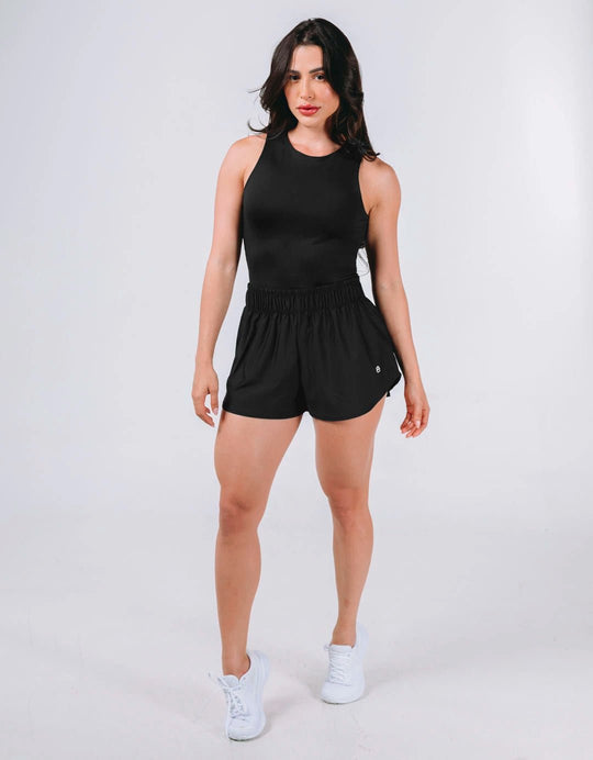 Regata Fitness Feminina Nítida Preta - Legbox