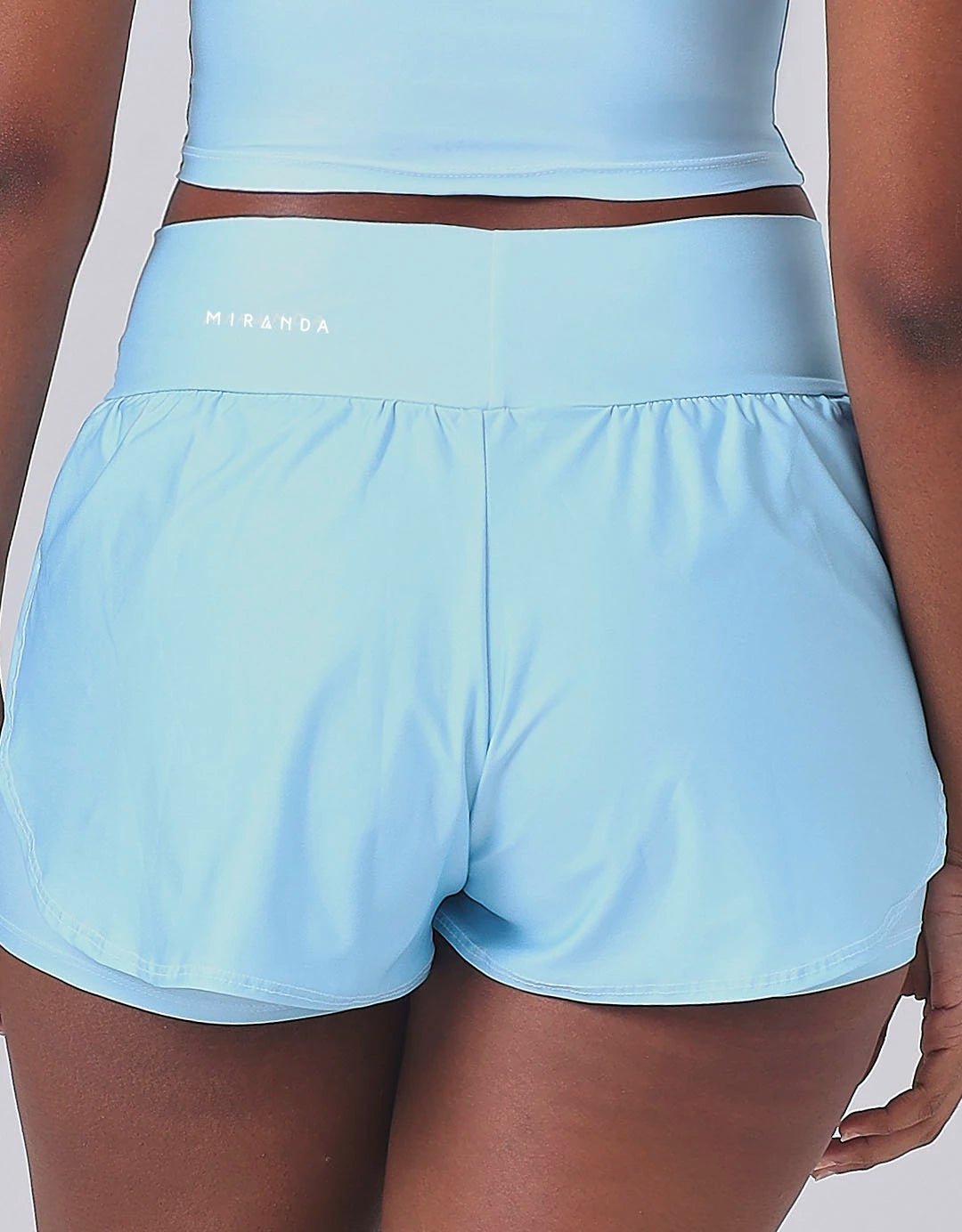 Short Corrida Feminino Duplo Azul Bebê - Legbox