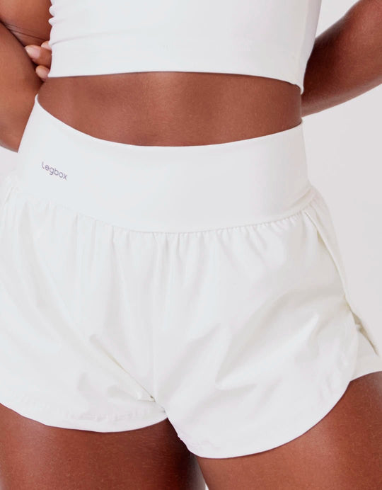 Short Corrida Feminino Duplo Branco - Legbox