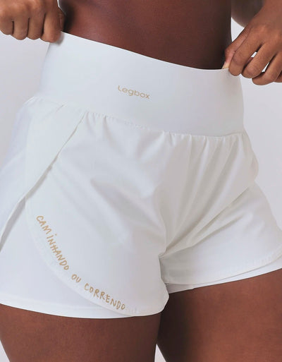 Short Corrida Feminino Duplo Colina