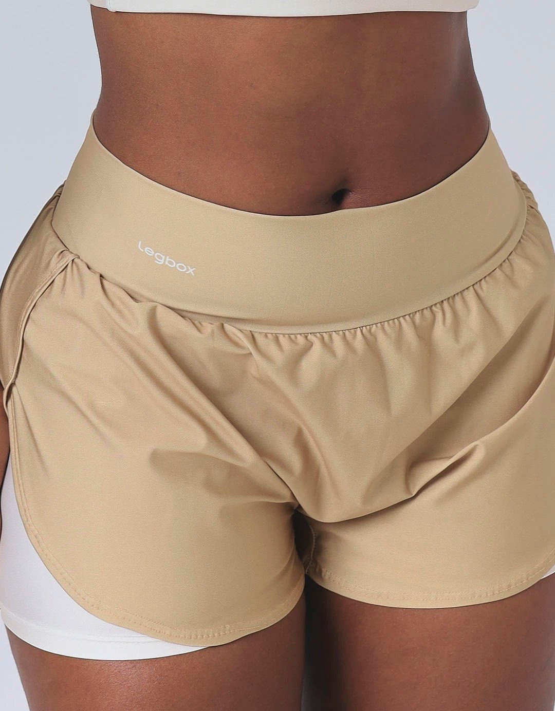 Short Corrida Feminino Duplo Nude - Legbox