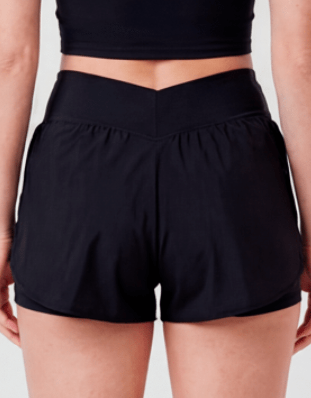 Short Corrida Feminino Duplo Preto - Legbox