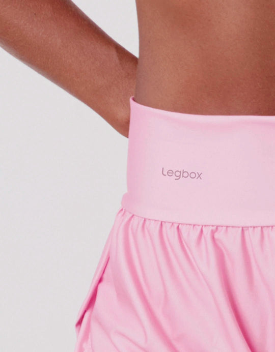 Short Corrida Feminino Duplo Rosa Chá - Legbox