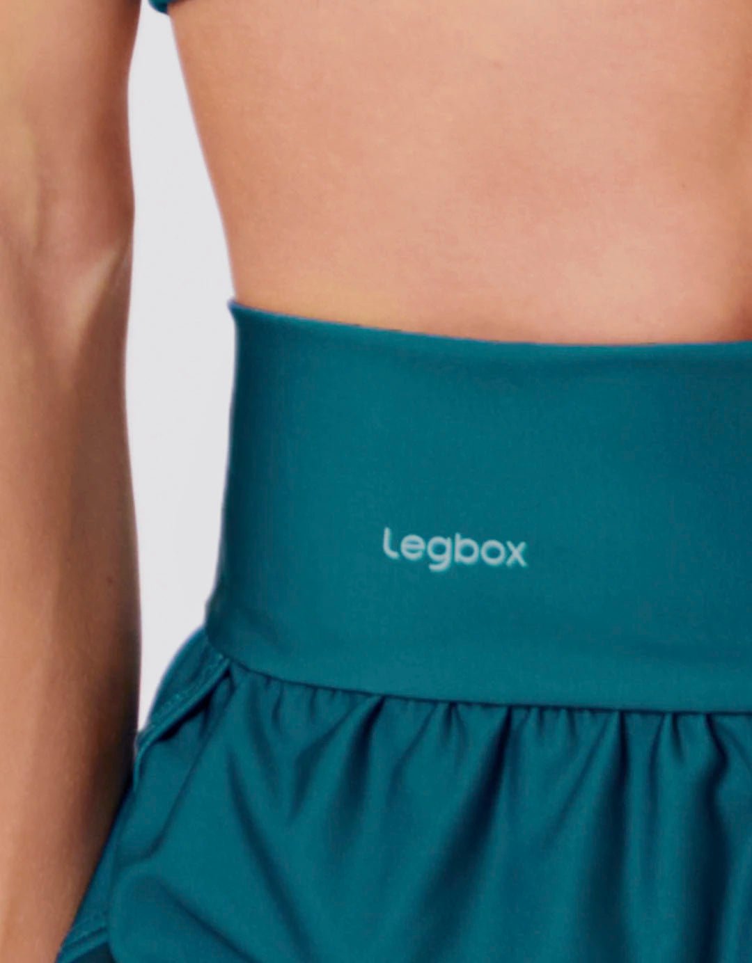Short Corrida Feminino Duplo Verde Escuro - Legbox