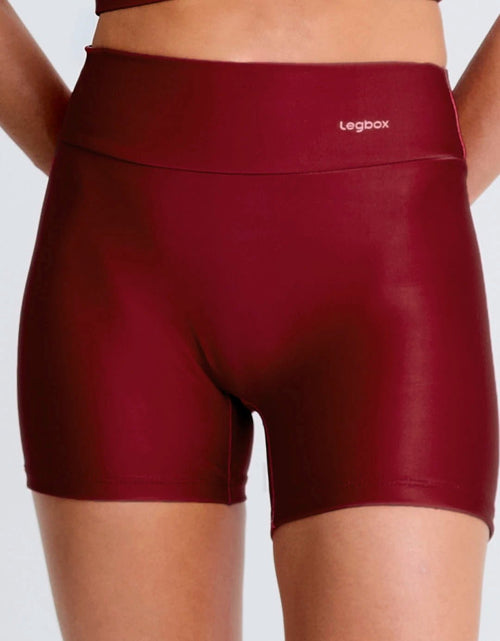 Short Fitness Cintura Alta Bordô